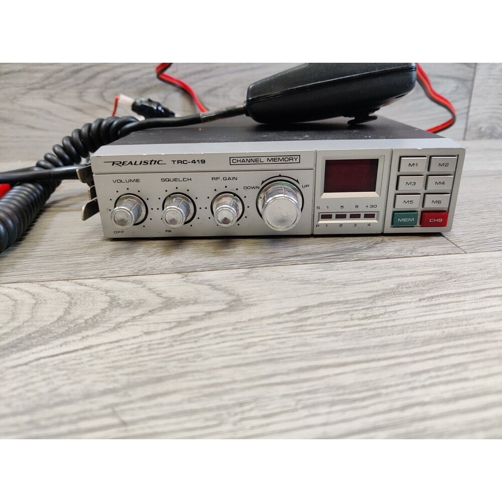 Realistic TRC-419 40 Channel Mobile CB Radio - 6 Channel Memory-Tested See Video